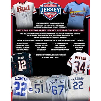 2017 Leaf Autographed Jersey Multi-Sport Hobby 8-Box Case