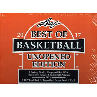 2017 Leaf Best Of Basketball Unopened Edition Hobby Box