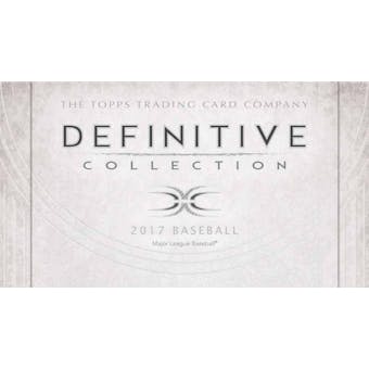 2017 Topps Definitive Collection Baseball 3-Box Case- DACW Live 24 Spot Random Hit Break #2
