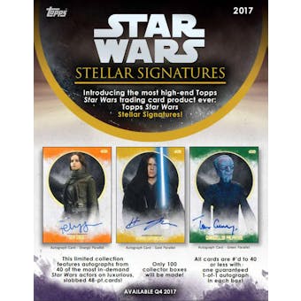 Star Wars Stellar Signatures Hobby Case- DACW Live 40 Spot Random Hit Break