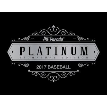 2017 Hit Parade Baseball Platinum Sig Ed 10-Box Case-DACW Live 10 Spot Random Card Break #3