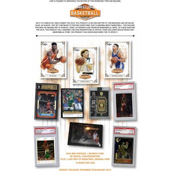 2018/19 Leaf Best Of Basketball Hobby 10-Box Case