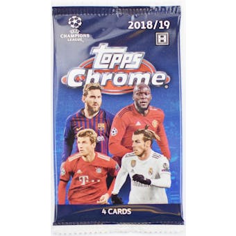 2018/19 Topps Chrome UEFA Champions League Soccer Hobby Pack
