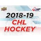 2018/19 Upper Deck CHL Hockey Hobby Box