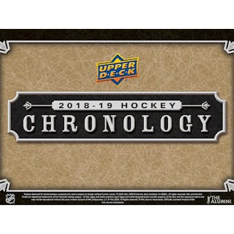 2018/19 Upper Deck Chronology Hockey Vol. 1 8-Box Case- DACW Live 24 Spot Random Hit Break #3