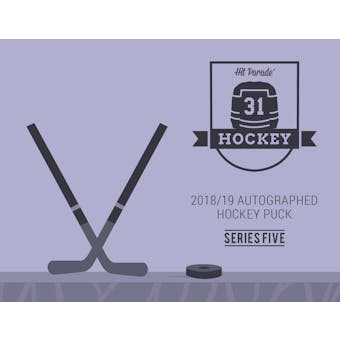 2018/19 Hit Parade Autographed Hockey Puck Hobby Box - Series 5  Messier, Orr, & Auston Matthews!!!
