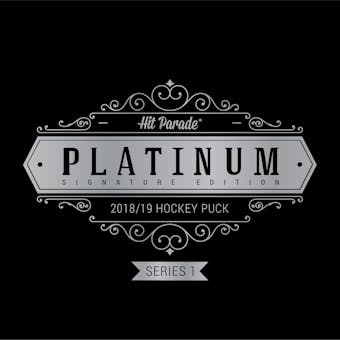 2018/19 Hit Parade Autographed Platinum Hockey Puck 10-Box Hobby Case - Series 1 Auston Matthews & Gordie Howe