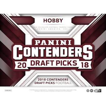 2018 Panini Contenders Draft Football Hobby 12-Box Case- DACW Live 30 Spot Random Hit Break #1