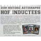2018 Historic Autograph Hall of Fame Inductees Hobby 10-Box Case