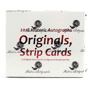 2018 Historic Autographs Originals Strip Cards Baseball Hobby Box