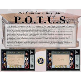2018 Historic Autograph P.O.T.U.S. (President of the United States) Premium 4-Box Case
