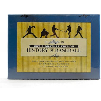 2018 Leaf History of Baseball Cut Signature Edition Baseball Hobby Box