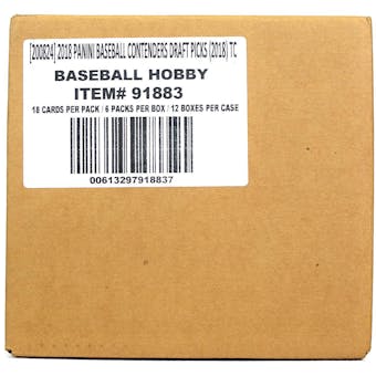 2018 Panini Contenders Draft Picks Baseball Hobby 12-Box Case