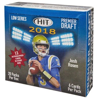 2018 Sage Hit Premier Low Series Football Hobby 16-Box Case