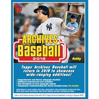 2018 Topps Archives Baseball Hobby Pack