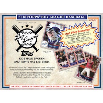 2018 Topps Big League Baseball Hobby Pack