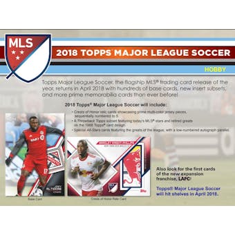 2018 Topps MLS Major League Soccer Hobby Pack