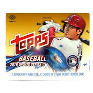 Image for 2018 Topps Update Series Baseball Hobby Jumbo Box
