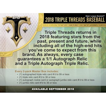 2018 Topps Triple Threads Baseball Hobby Mini-Box