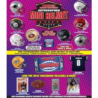 2018 TriStar Hidden Treasures Autographed Mini Helmet Series 2 Football Hobby 10-Box Case