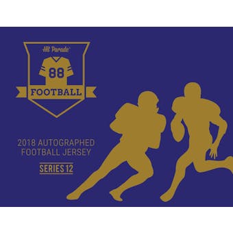 2018 Hit Parade Autographed Football Jersey Hobby Box - Series 12 - QUAD SIGNED Unitas, Marino, Montana, Elway