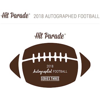 2018 Hit Parade Autographed Football Hobby Box - Series 3 - Peyton Manning & Brett Favre Dual Signed!!!