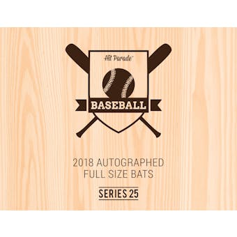2018 Hit Parade Autographed Baseball Bat 1-Box Series 25- New Year 6 Spot Random Division Break #3