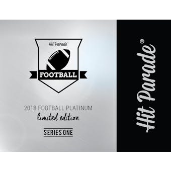 2018 Hit Parade Football Platinum Limited Edition - Series 1 - 10 Box Hobby Case Brady-Watson-Rodgers-Unitas