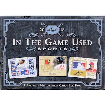 2018 Leaf In The Game Used Sports Hobby Box