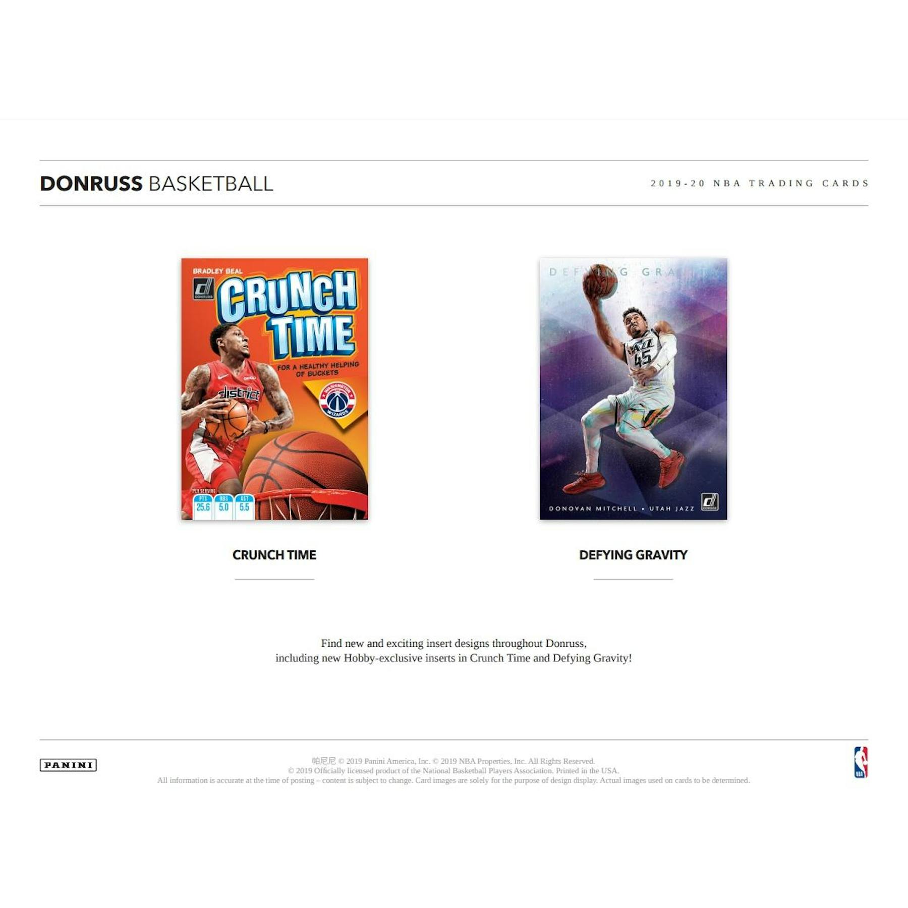 NBA Panini 2019-20 Donruss Basketball Trading Card VALUE Pack 30 Cards -  ToyWiz