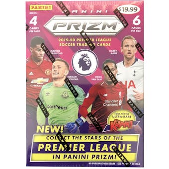 2019/20 Panini Prizm Premier League EPL Soccer 6-Pack Blaster Box (24 Cards)