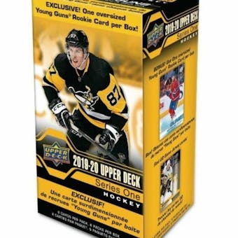 2019/20 Upper Deck Series 1 Hockey 6-Pack Blaster Box (1 Oversized Young Guns Rookie Card!)
