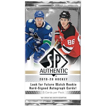 2019/20 Upper Deck SP Authentic Hockey Hobby Pack