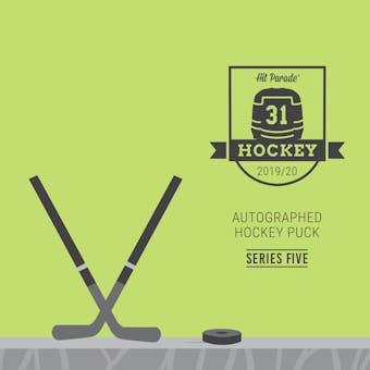 2019/20 Hit Parade Autographed Hockey Puck - Series 5 - Hobby Box Matthews, MacKinnon & Draisaitl!!