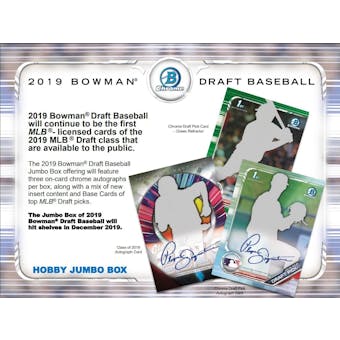 2019 Bowman Draft Baseball Jumbo 8-Box Case- DACW Live 29 Spot Pick Your Team Break #1