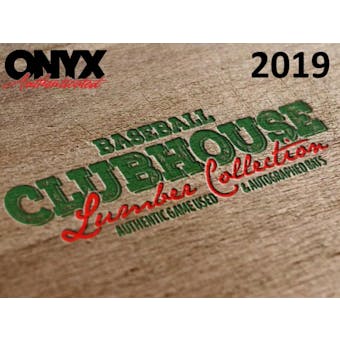 2019 Onyx Clubhouse Lumber Collection Baseball Hobby Box
