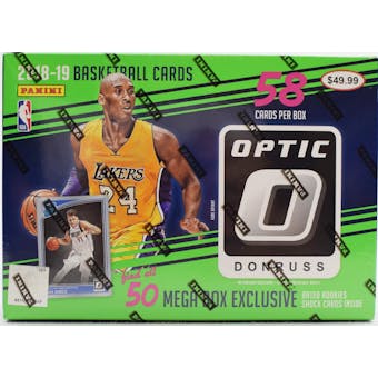 2018/19 Panini Donruss Optic Basketball Mega Box 58ct (Rated Rookies Shock)