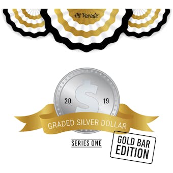 2019 Hit Parade Graded Silver Dollar GOLD Bar Edition - Series 1 - Hobby Box - NGC and PCGS Coins