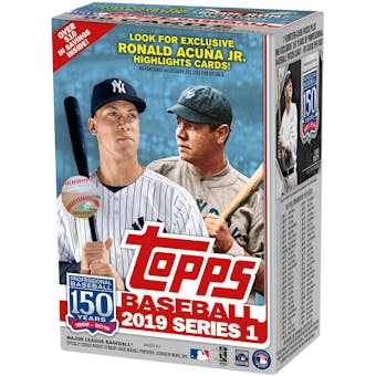 2019 Topps Series 1 Baseball 7-Pack Blaster Box (Ronald Acuna Jr. Highlights!)