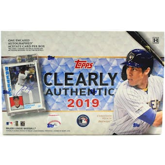 2019 Topps Clearly Authentic Baseball Hobby Box