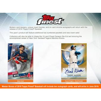 2019 Topps Finest Baseball 8-Box Case- DACW Live 30 Spot Pick Your Team Break #1