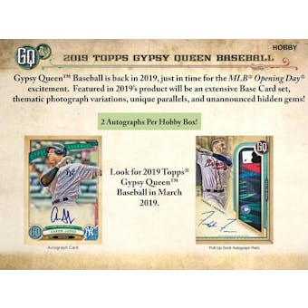 2019 Topps Gypsy Queen Baseball Hobby Pack