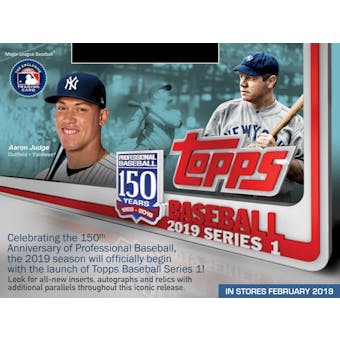 2019 Topps Series 1 Baseball Blaster 16-Box Case (Presell)