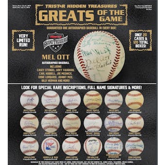2019 TriStar Hidden Treasures Greats Of The Game Baseball Hobby 6-Box Case