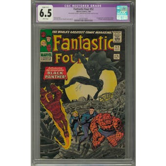 Fantastic Four #52 CGC 6.5 (W) Restored Slight B-1 *2019713005*
