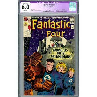 Fantastic Four #45 CGC 6.0 (W) Restored C-1 *2019714010*