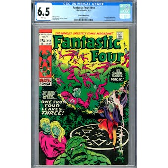 Fantastic Four #110 CGC 6.5 (W) Green Printing Error *2019714017*