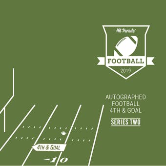 2019 Hit Parade Autographed Football 4th & GOAL Hobby Box - Series 2 - Brady, Mahomes, Elway, & Marino!!!