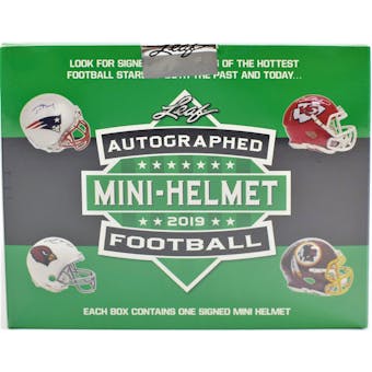 2019 Leaf Autographed Football Mini-Helmet Edition Hobby 10-Box Case