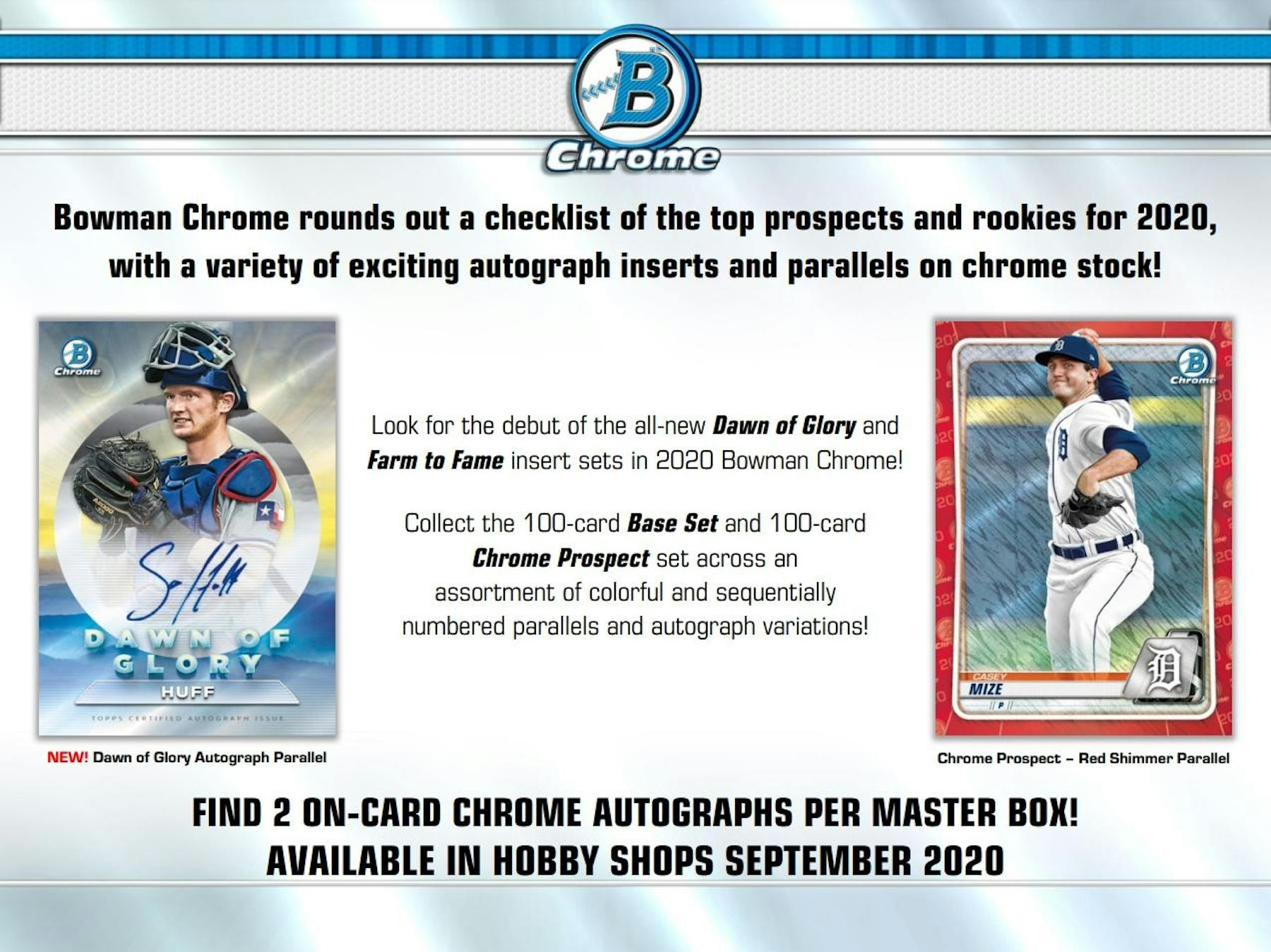 2020 Bowman Chrome Baseball Hobby Box Presell Da Card World